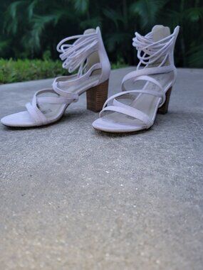 Vintage Havana Kim Lavender Strappy Block Heels Size 10